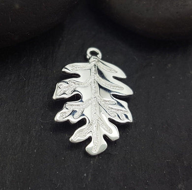 sterling silver oak leaf charm - Eternalflow charms and Jewellery supplies