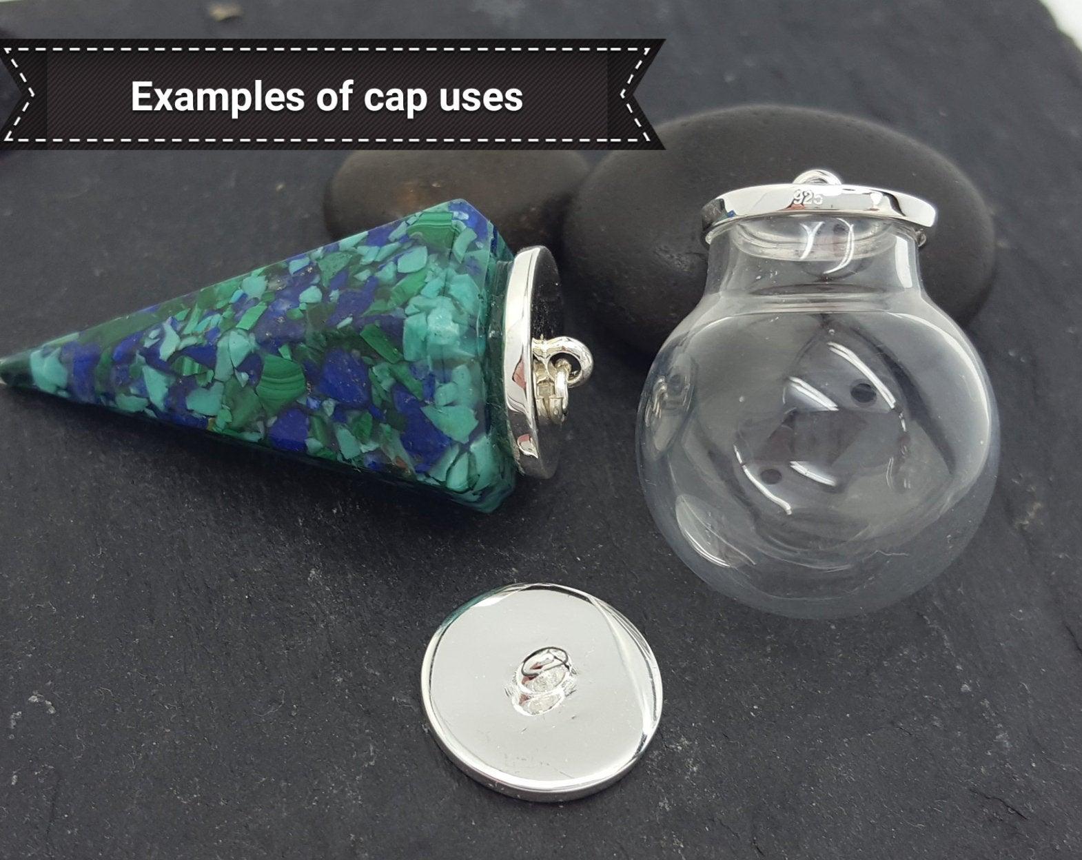 sterling silver round cap with loop – Eternalflow charms and Jewellery ...